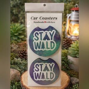Stay Wild Car Coaster set